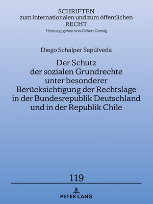 cover image of Der Schutz der sozialen Grundrechte unter besonderer Berücksichtigung der Rechtslage in der Bundesrepublik Deutschland und in der Republik Chile
